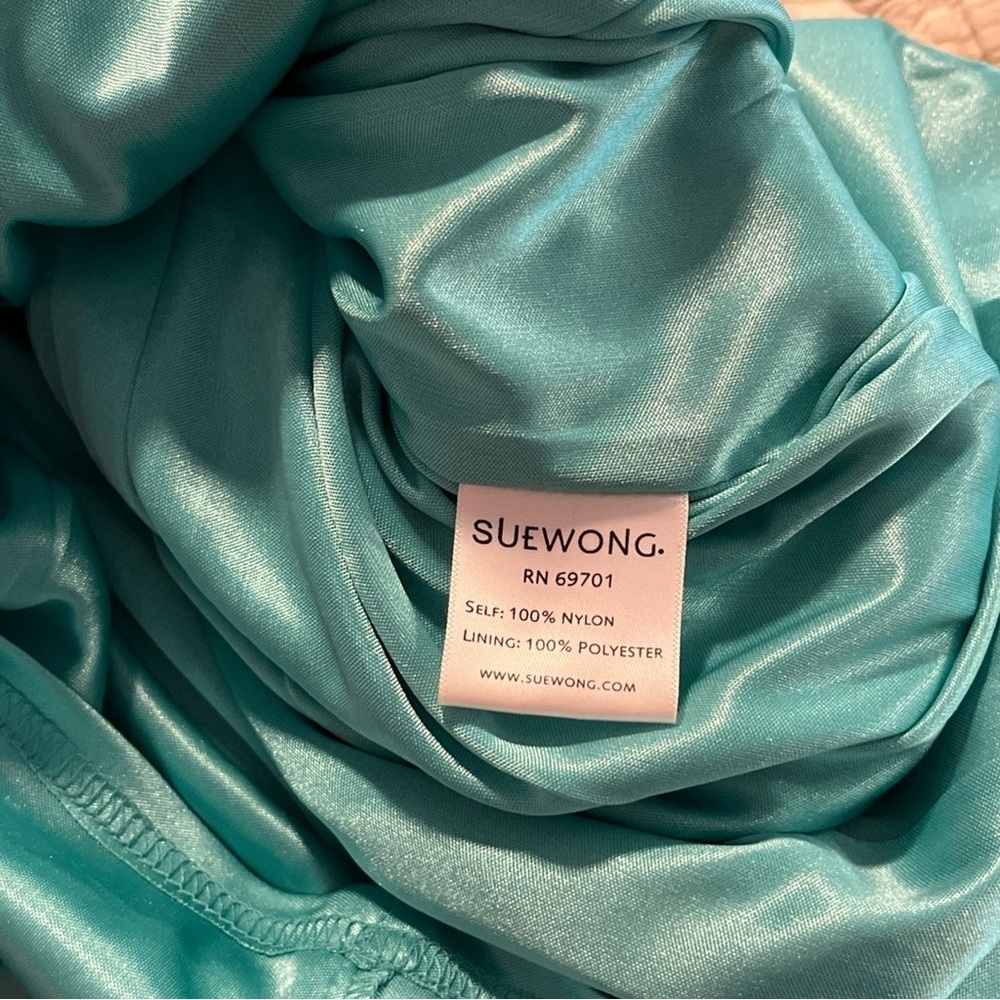 Sue Wong Nocturne Beaded Embroidered Dress Beautiful Seafoam Green Size 8 - Picture 9 of 10